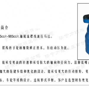 BMH系列并列油口拼搏平台马达